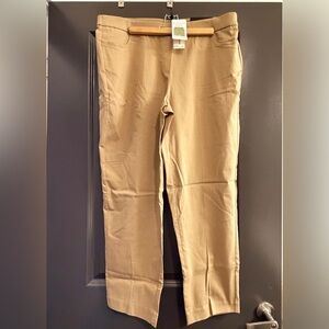 Alfred Dunner Tan Modern Fit Super Stretch Tummy Control 16W